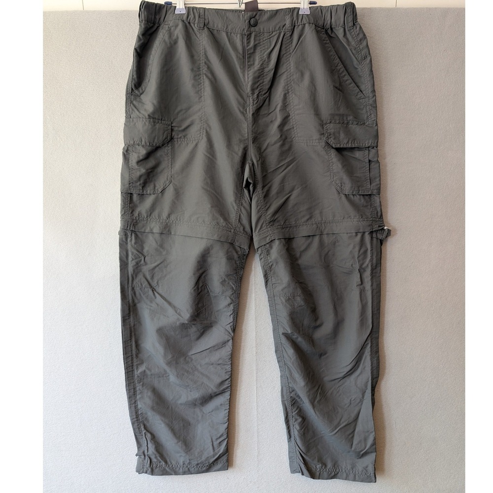 REI Zip Off Hiking Pants Gray Convertible Cargo Outdoor Womens 16 7" shorts